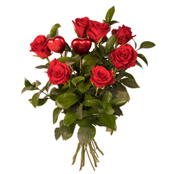 Kwiaciarnia Laflora - Bukiet róże i serce